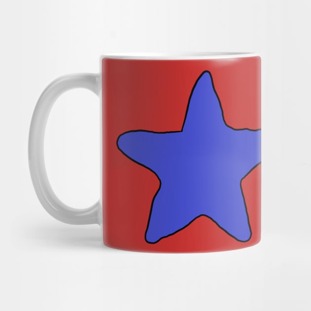 Blue star. A cute, pretty blue star drawing. by Blue Heart Design